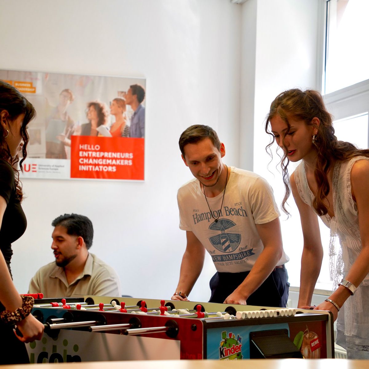 a group of people playing a game